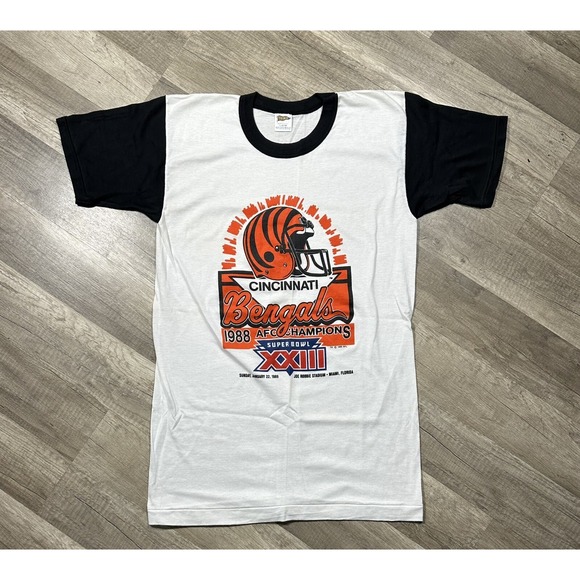 Cincinnati Bengals VTG 1988 AFC Champions Super Bowl XXIII T Shirt Adult Size L